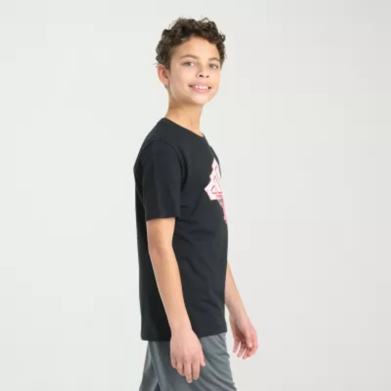adidas Big Kid Boys Crew Neck Short Sleeve Regular Fit Graphic T-Shirt