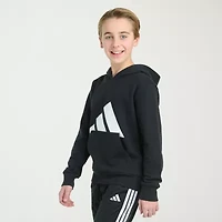 adidas Big Kid Boys Long Sleeve Fleece Active Hoodie