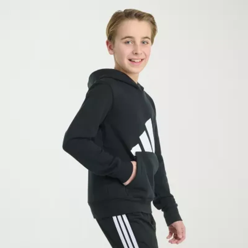 adidas Big Kid Boys Long Sleeve Fleece Active Hoodie