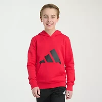 adidas Big Kid Boys Long Sleeve Fleece Active Hoodie