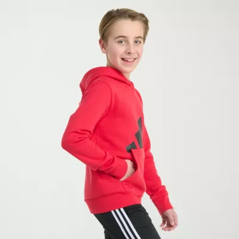 adidas Big Kid Boys Long Sleeve Fleece Active Hoodie
