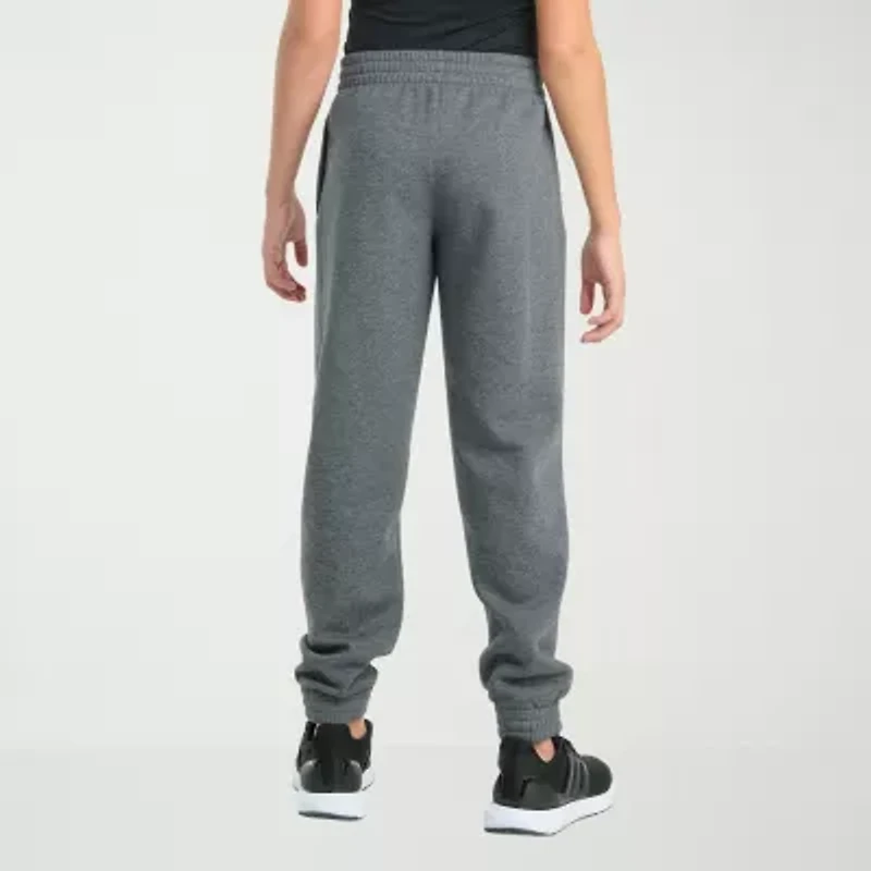 adidas Big Kid Boys Drawstring Waist Cuffed Mid Rise Regular Fit Fleece Jogger Pant
