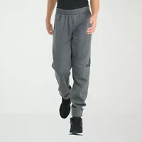 adidas Big Kid Boys Drawstring Waist Cuffed Mid Rise Regular Fit Fleece Jogger Pant