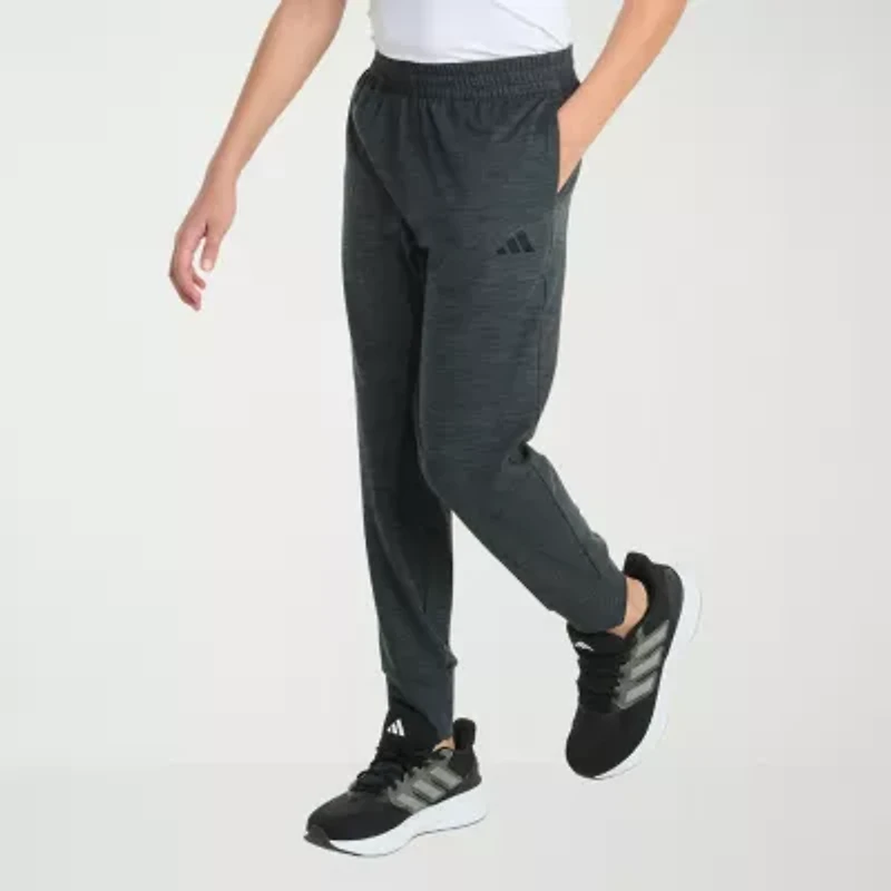 adidas Big Kid Boys Drawstring Waist Cuffed Mid Rise Slim Fit Jogger Pant