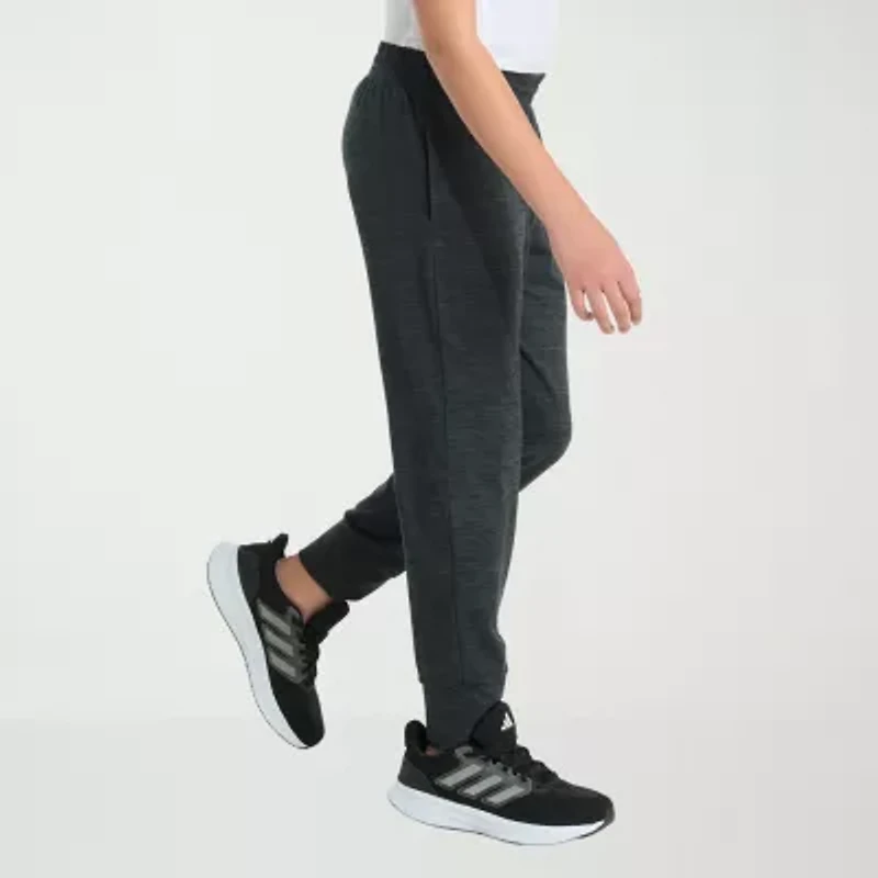 adidas Big Kid Boys Drawstring Waist Cuffed Mid Rise Slim Fit Jogger Pant