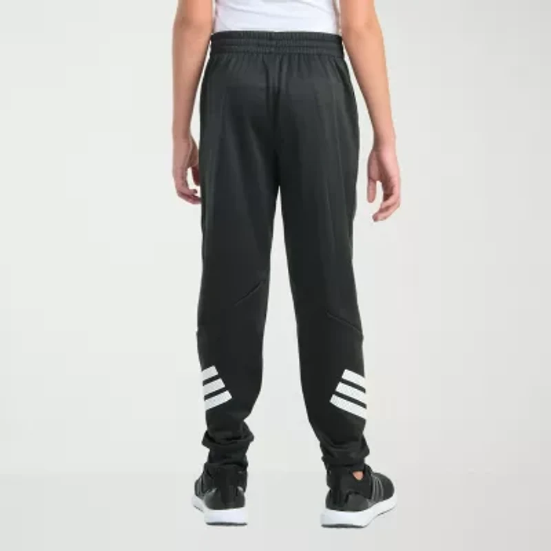 adidas Big Kid Boys Drawstring Waist Cuffed Mid Rise Regular Fit Fleece Jogger Pant