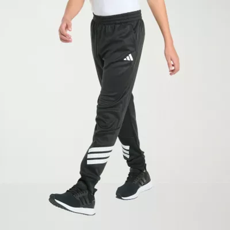 adidas Big Kid Boys Drawstring Waist Cuffed Mid Rise Regular Fit Fleece Jogger Pant