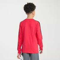 adidas Big Kid Boys Crew Neck Long Sleeve Regular Fit Graphic T-Shirt