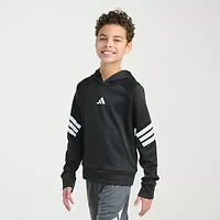 adidas Big Kid Boys Long Sleeve Fleece Active Hoodie