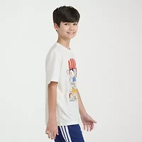 adidas Big Kid Boys Crew Neck Short Sleeve Regular Fit Graphic T-Shirt