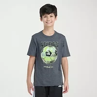 adidas Big Kid Boys Crew Neck Short Sleeve Regular Fit Graphic T-Shirt