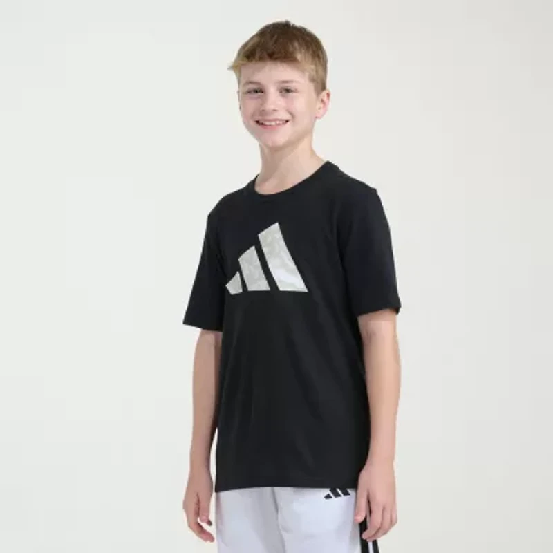 adidas Big Kid Boys Crew Neck Short Sleeve Regular Fit Graphic T-Shirt