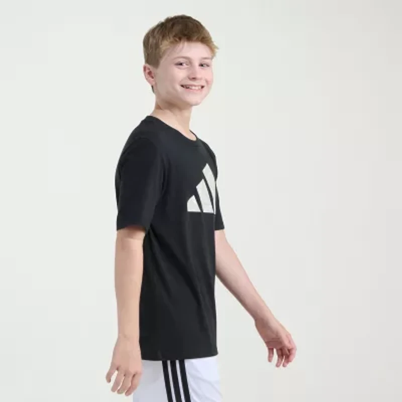 adidas Big Kid Boys Crew Neck Short Sleeve Regular Fit Graphic T-Shirt