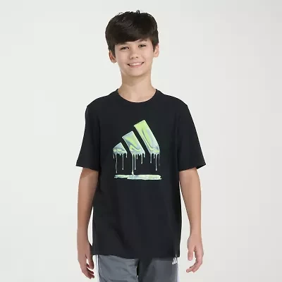 adidas Big Kid Boys Crew Neck Short Sleeve Regular Fit Graphic T-Shirt