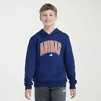adidas Big Kid Boys Long Sleeve Fleece Active Hoodie