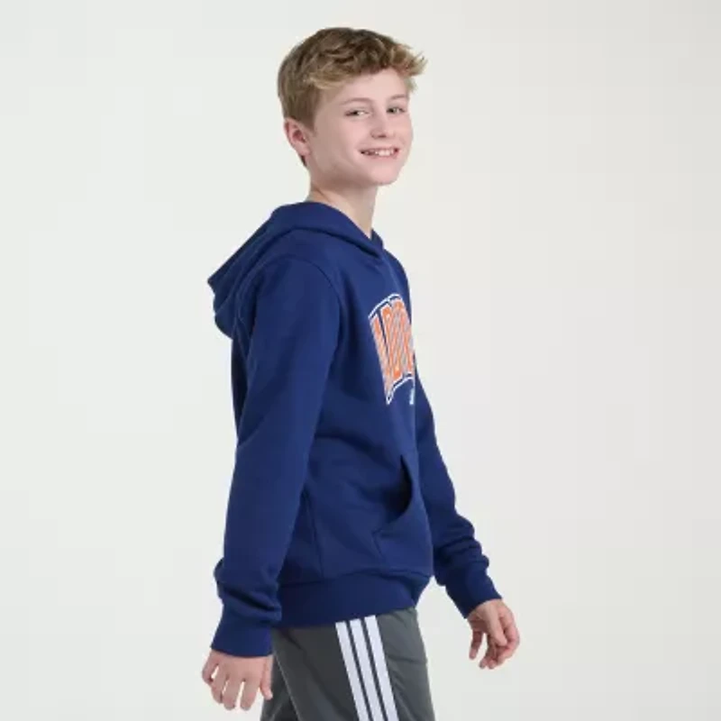 adidas Big Kid Boys Long Sleeve Fleece Active Hoodie