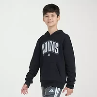 adidas Big Kid Boys Long Sleeve Fleece Active Hoodie