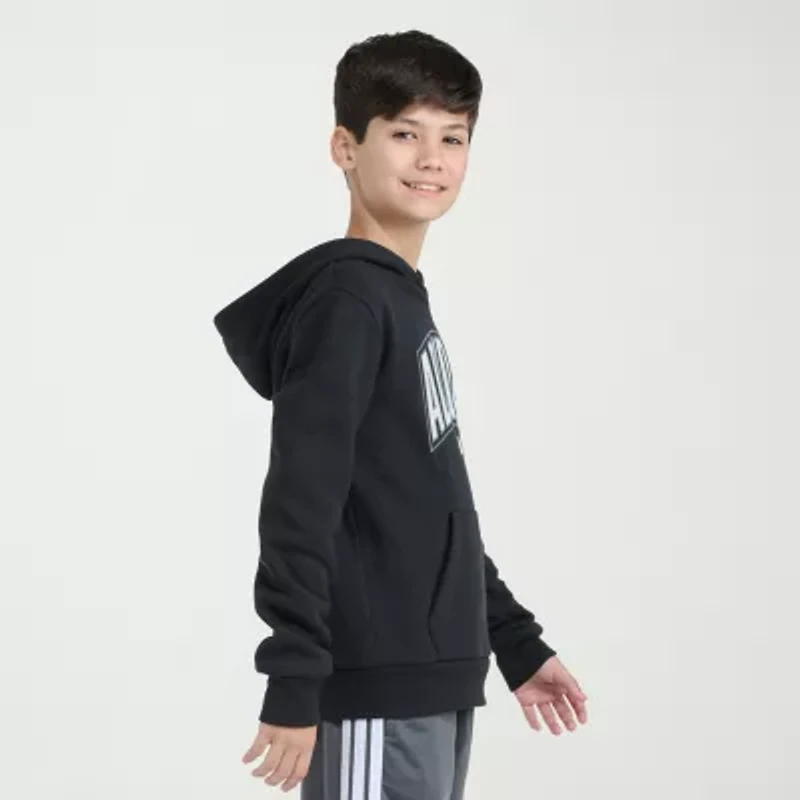 adidas Big Kid Boys Long Sleeve Fleece Active Hoodie