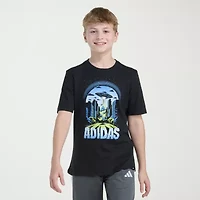 adidas Big Kid Boys Crew Neck Short Sleeve Regular Fit Graphic T-Shirt