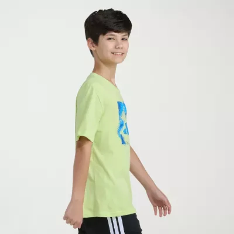 adidas Big Kid Boys Crew Neck Short Sleeve Regular Fit Graphic T-Shirt