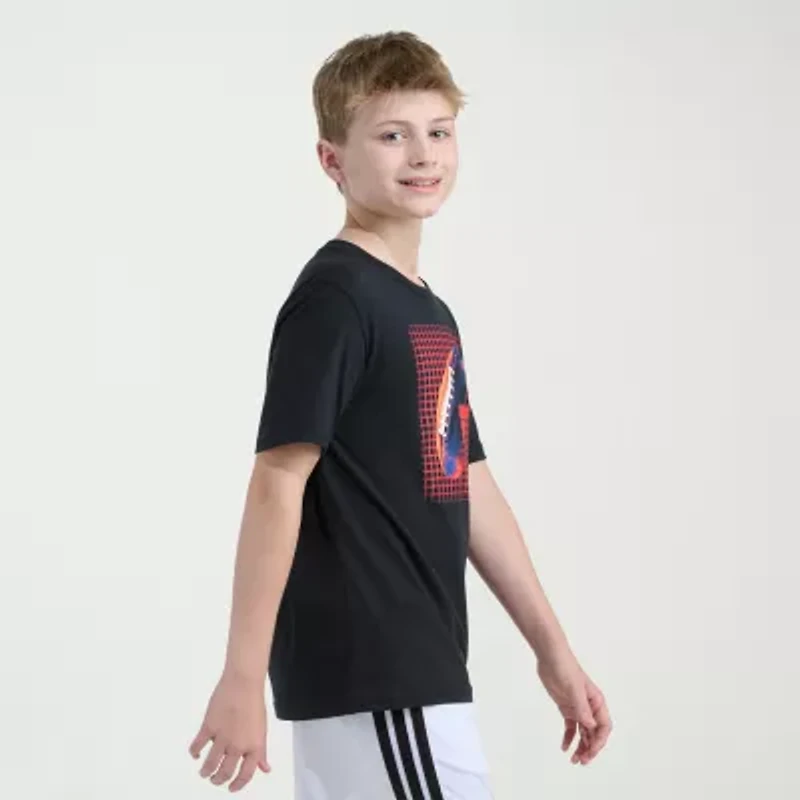 adidas Big Kid Boys Crew Neck Short Sleeve Regular Fit Graphic T-Shirt