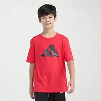 adidas Big Kid Boys Crew Neck Short Sleeve Regular Fit Graphic T-Shirt
