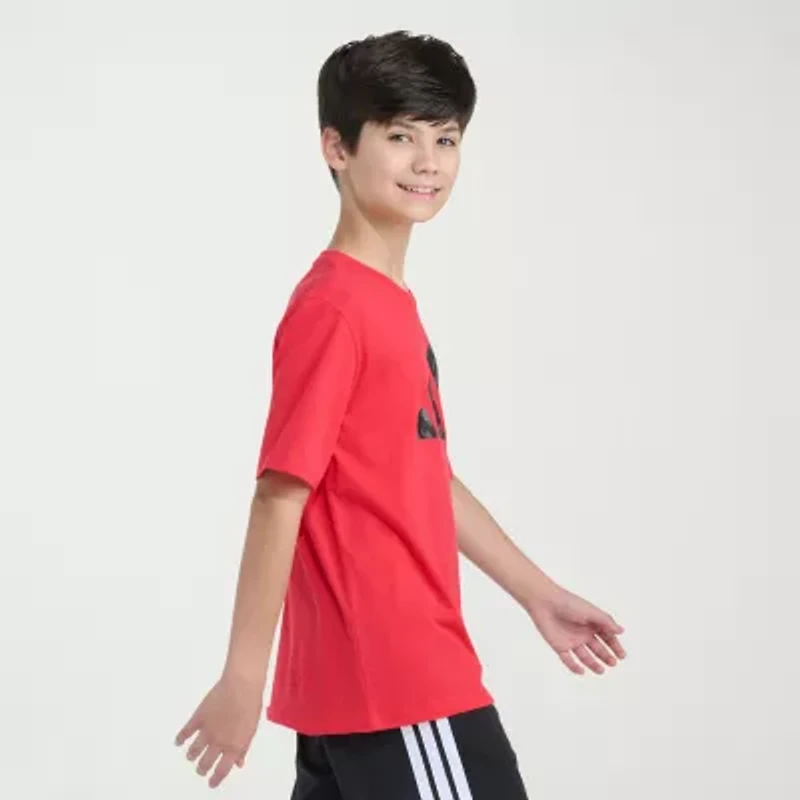 adidas Big Kid Boys Crew Neck Short Sleeve Regular Fit Graphic T-Shirt