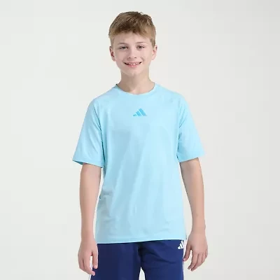 adidas Big Kid Boys Crew Neck Short Sleeve Regular Fit Graphic T-Shirt