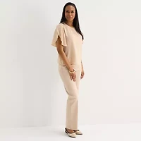 Liz Claiborne Womens Tall Short Sleeve Blouse