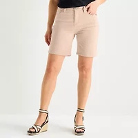 Liz Claiborne Lana Womens 8" Tall Denim Short