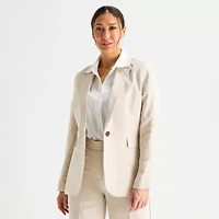 Liz Claiborne Linen Womens Classic Fit Blazer