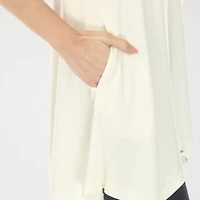 White Mark Swing Womens Scoop Neck Short Sleeve Tunic Top