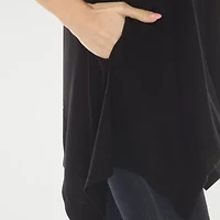 White Mark Swing Womens Scoop Neck Short Sleeve Tunic Top