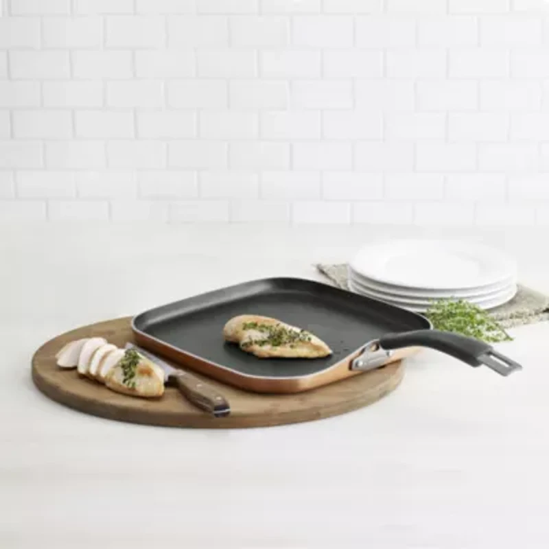 Epicurious Copper 12" Aluminum Nonstick Square Griddle