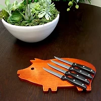 Oster Granger 4 Pack 4.5 inch Steak Knife Set in Black