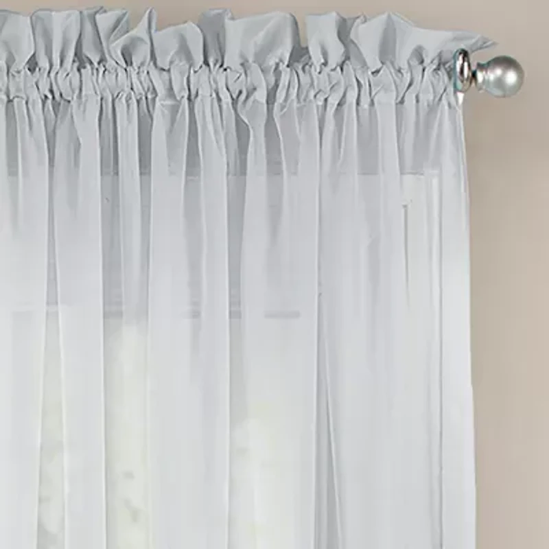 Eclipse Victoria Voile Rod Pocket Sheer Set of 2 Curtain Panel