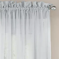 Eclipse Victoria Voile Rod Pocket Sheer Set of 2 Curtain Panel
