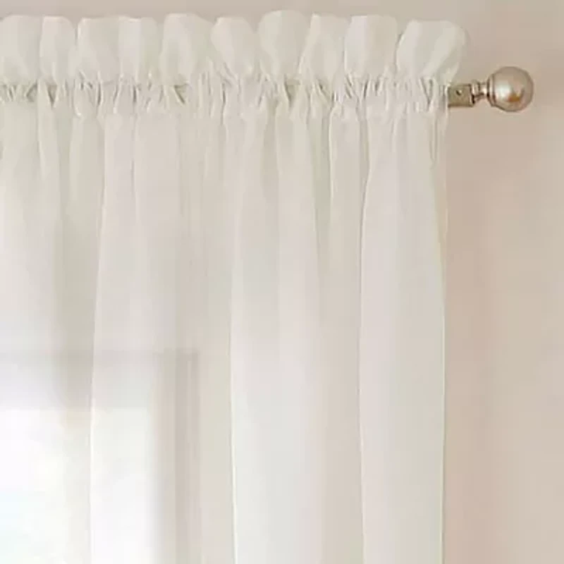 Eclipse Victoria Voile Rod Pocket Sheer Set of 2 Curtain Panel
