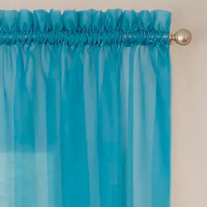 Eclipse Victoria Voile Rod Pocket Sheer Set of 2 Curtain Panel