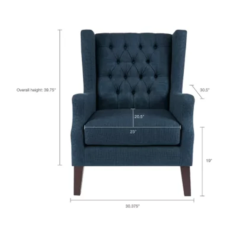 Madison Park Roan Button Tufted Wing Chair