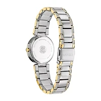 Citizen Silhouette Crystal Womens Crystal Accent Two Tone Stainless Steel Bracelet Watch Em0844-58d