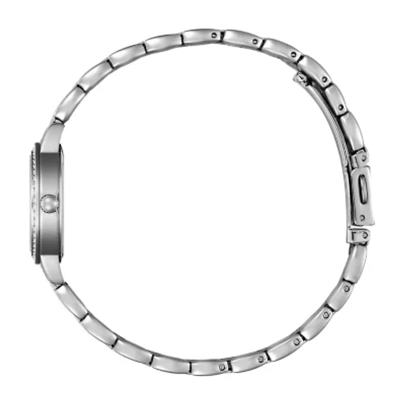 Citizen Quartz Womens Crystal Accent Silver Tone Stainless Steel Bracelet Watch Ez7010-56d