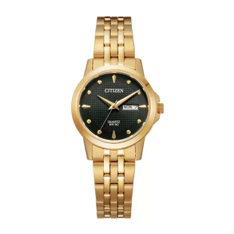 Citizen Quartz Womens Gold Tone Stainless Steel Bracelet Watch Eq0603-59f