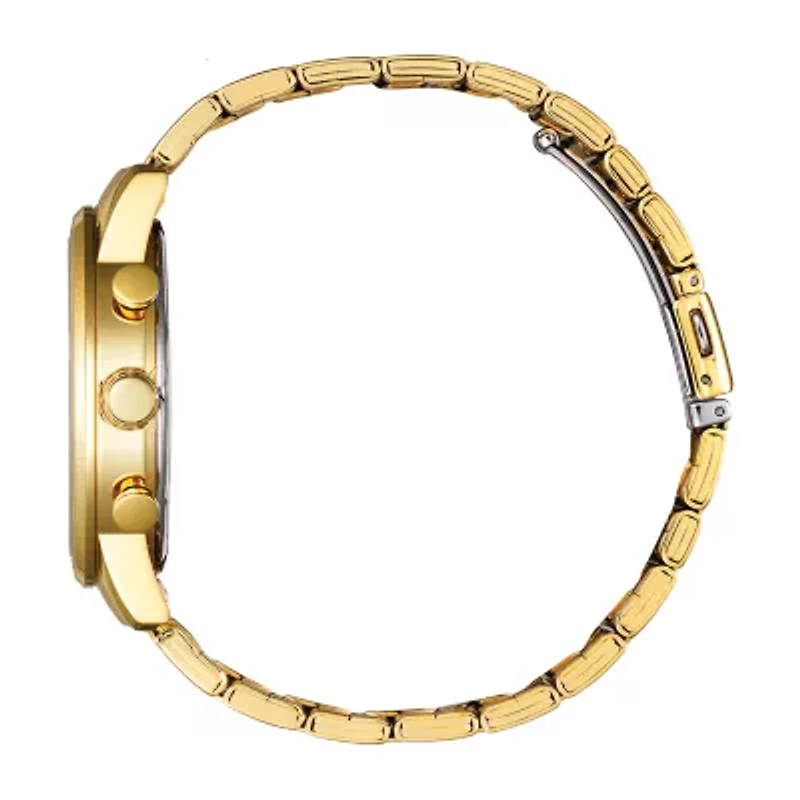 Citizen Quartz Mens Chronograph Gold Tone Stainless Steel Bracelet Watch An8052-55p