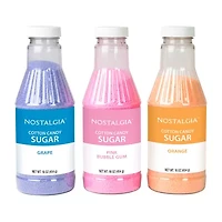 Nostalgia Cotton Candy Flossing Sugar - Grape, Pink Bubble Gum, Orange - 3 Pack