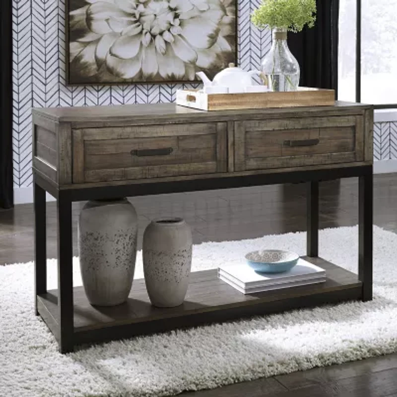 Signature Design by Ashley® Johurst Collection 2-Drawer Storage Console Table