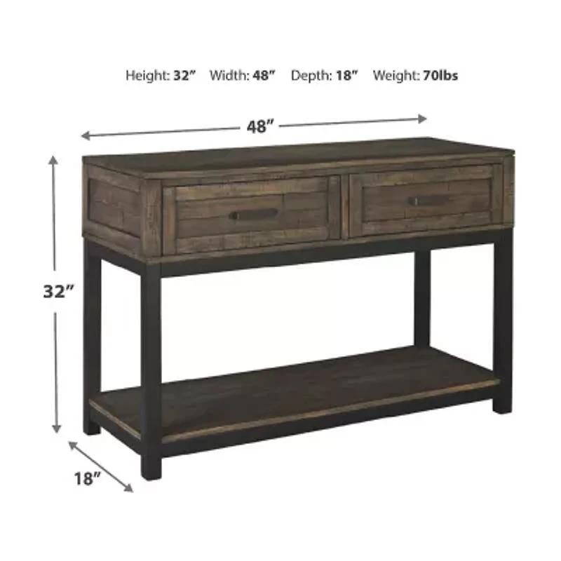 Signature Design by Ashley® Johurst Collection 2-Drawer Storage Console Table