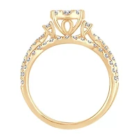 Womens 1 CT. T.W. Natural White Diamond 14K Gold Round Bridal Set