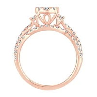 Womens 1 CT. T.W. Natural White Diamond 14K Rose Gold Round Bridal Set