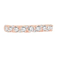 Womens 1/ CT. T.W. Natural White Diamond 10K Rose Gold Wedding Band